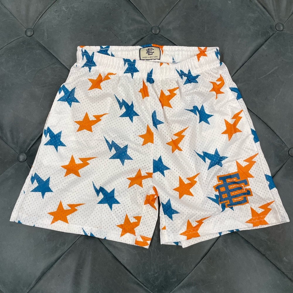 Eric Emanuel x BAPE EE Basic Short
White/Orange/Blue